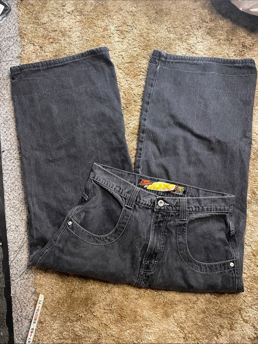 JNCO Twin Cannon Barrel Jeans Men’s Baggy Wide Leg 2000s Style Size 34x32